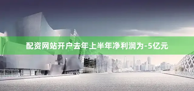 配资网站开户去年上半年净利润为-5亿元